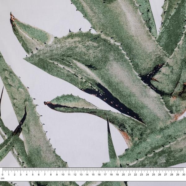 Cotton Duck Fabric, Lush Jungle Aloe Vera- Width 145cm  Lincraft