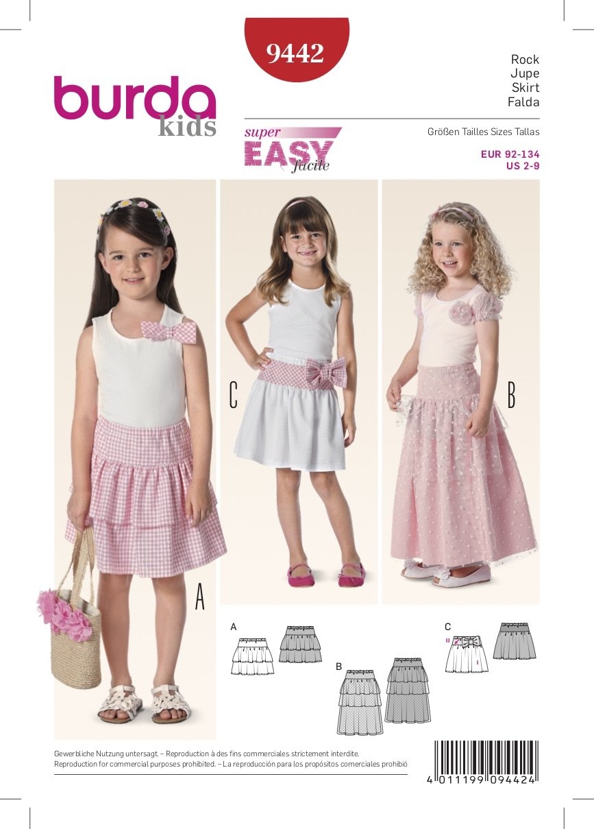 Burda Pattern 9442 Children (2-8)