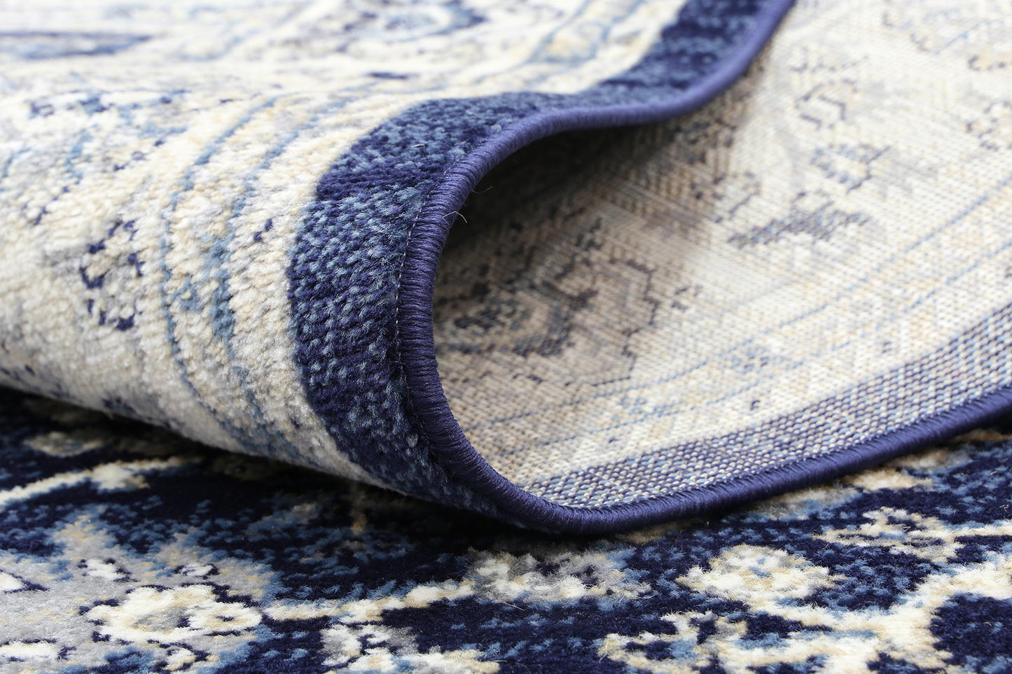 Ario Florettes Traditional Navy Rug