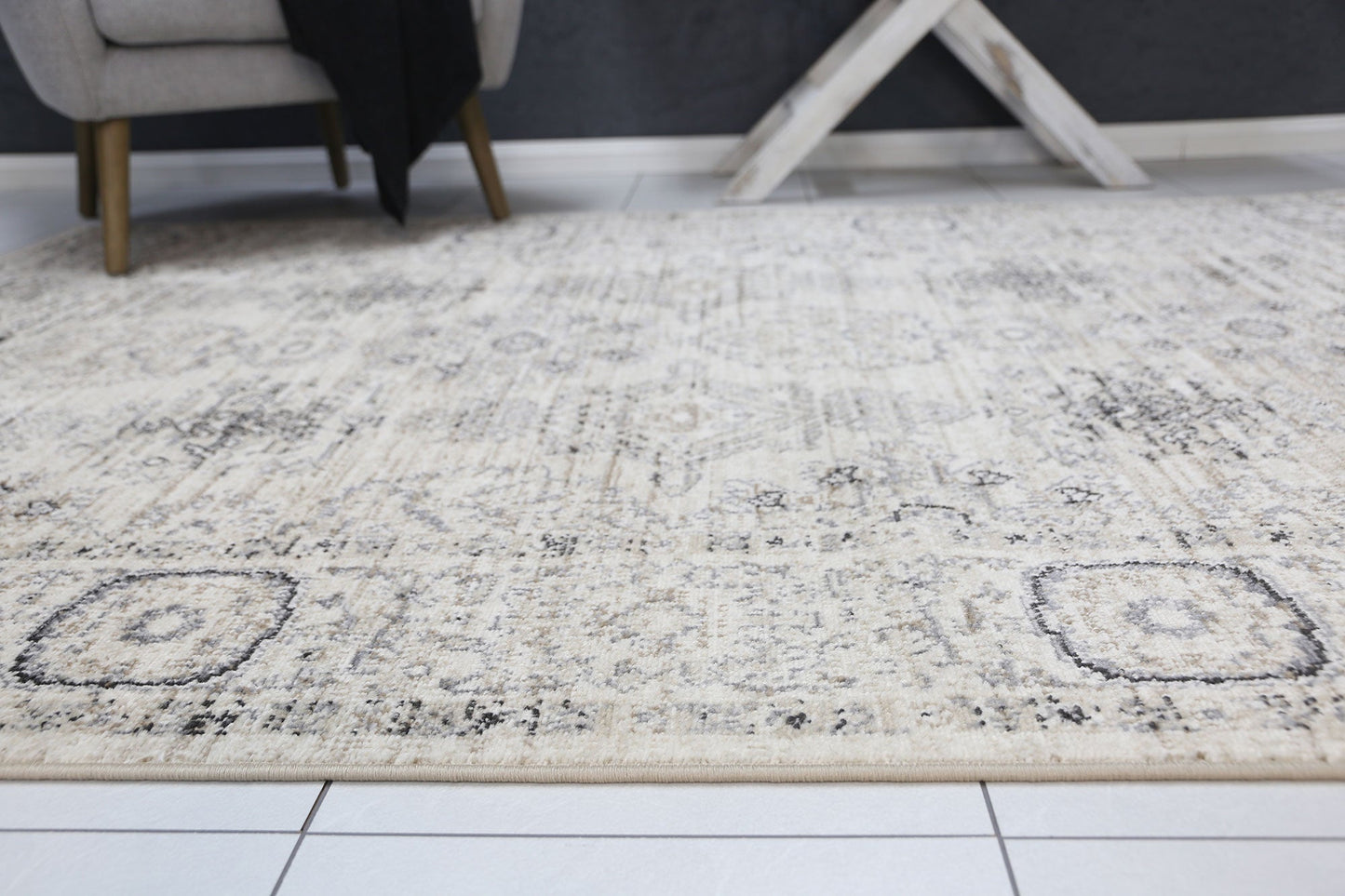 Ario Tapestry Traditional Cream Rug