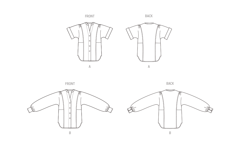 Butterick Pattern B6943 Misses' Top with Short or Long Sleeves