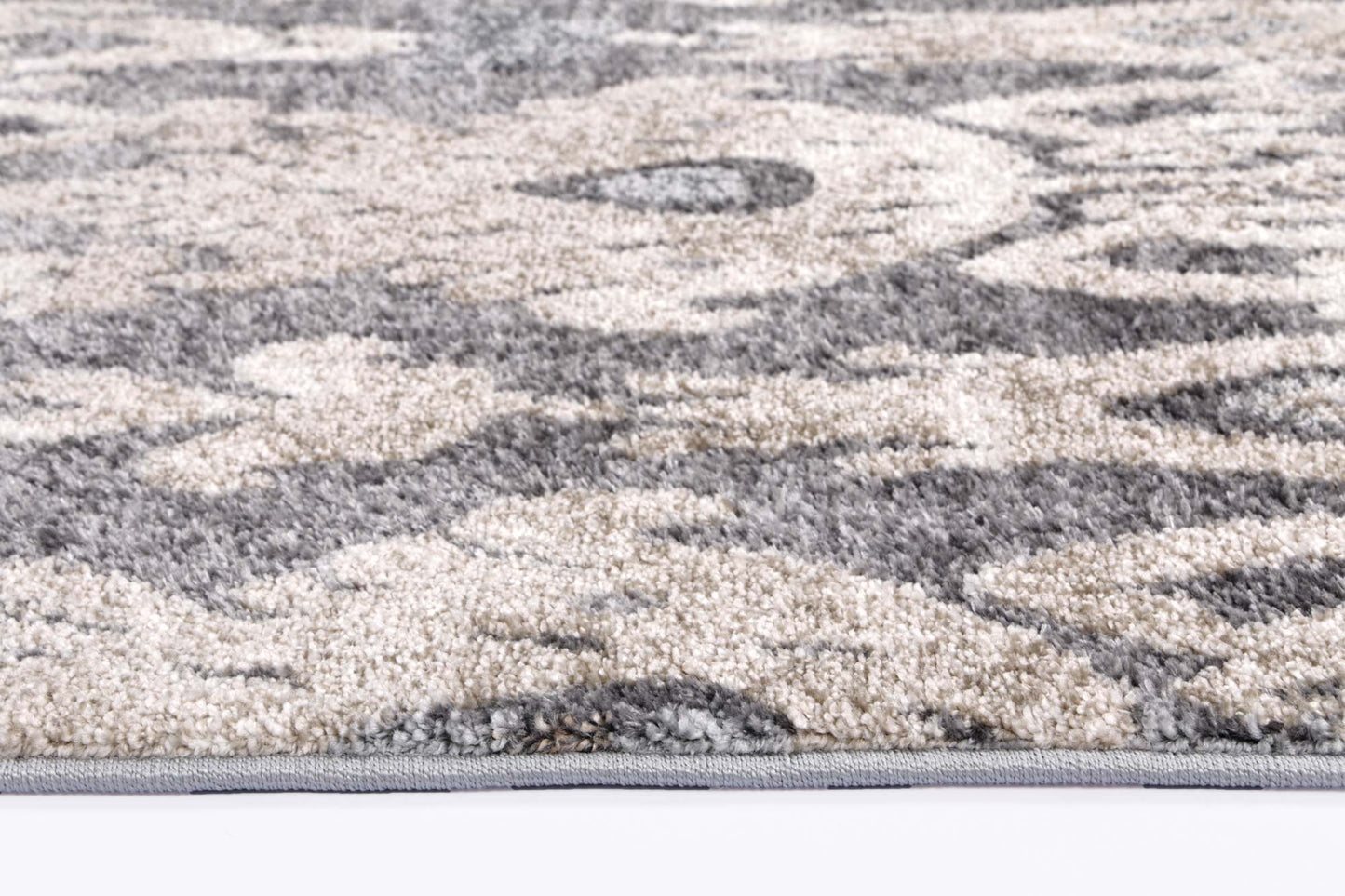 Liverpool Damask Grey Plush Rug