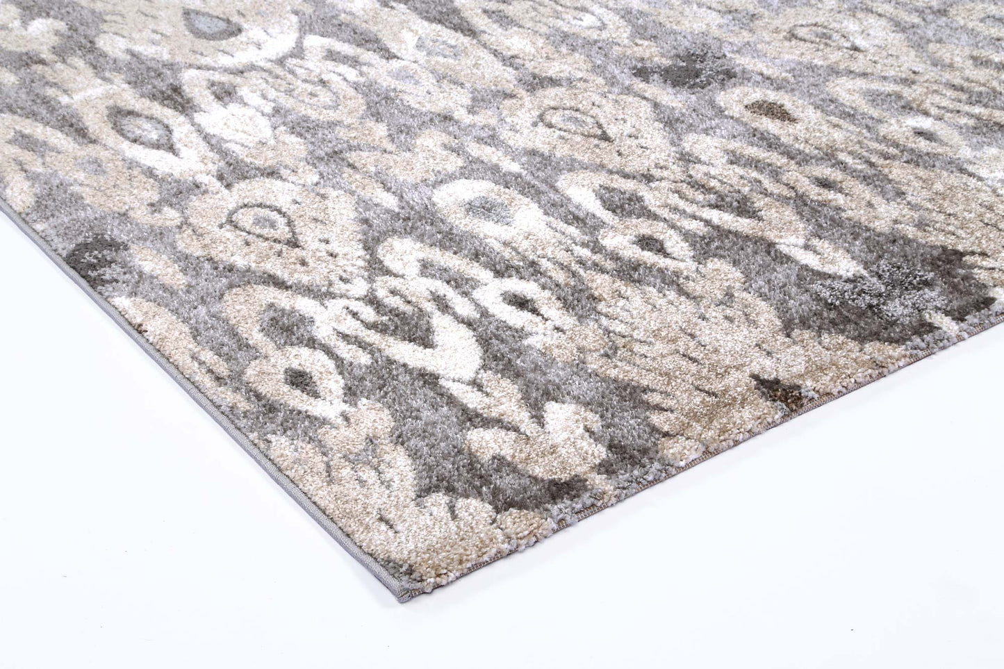 Liverpool Damask Grey Plush Rug