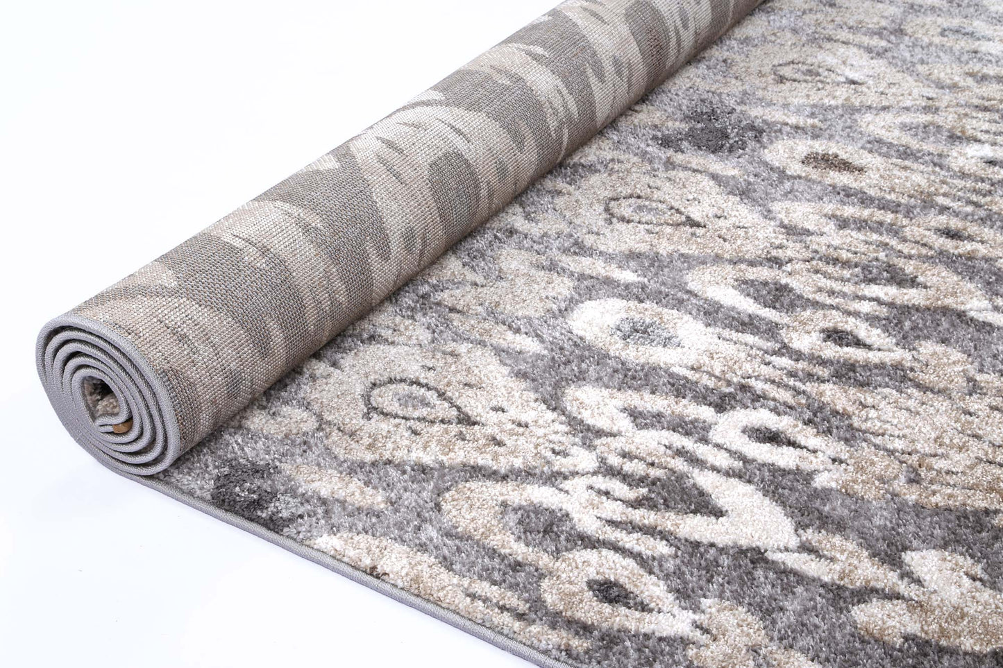 Liverpool Damask Grey Plush Rug