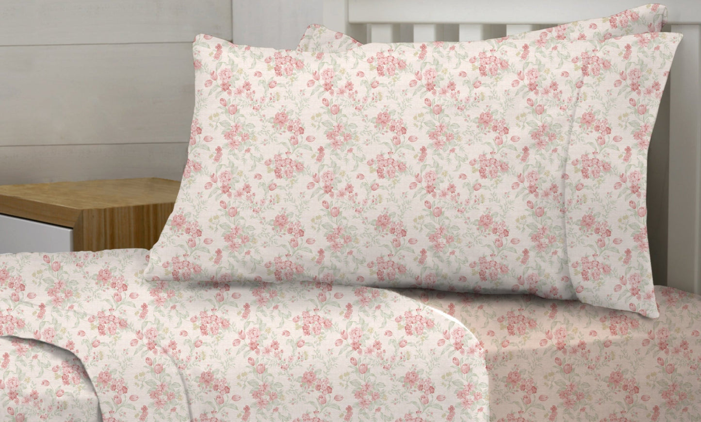 Cambridge House Flannelette Sheet Set, Faded Floral