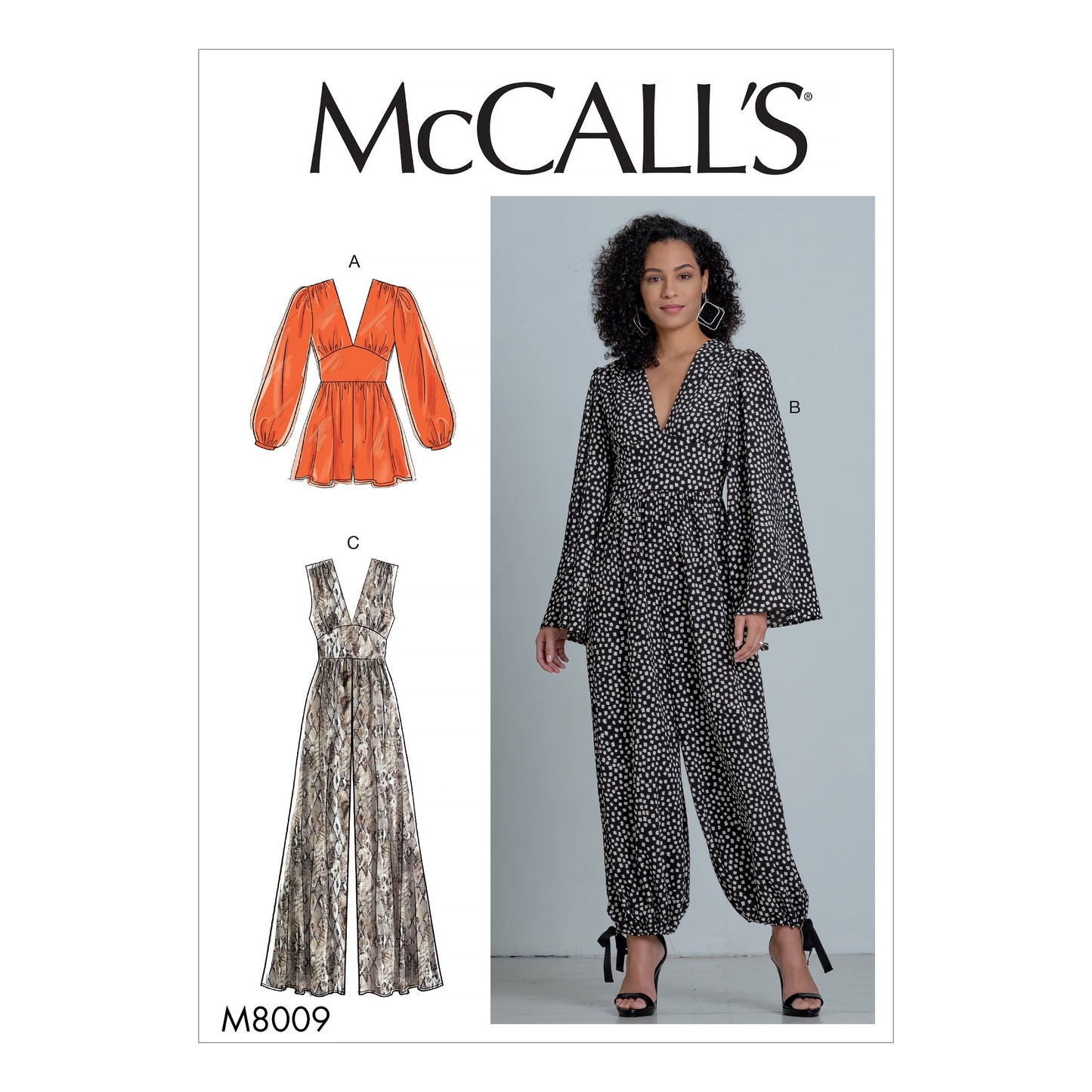 McCall's Pattern M8009 Misses' Romper and Jumpsuits