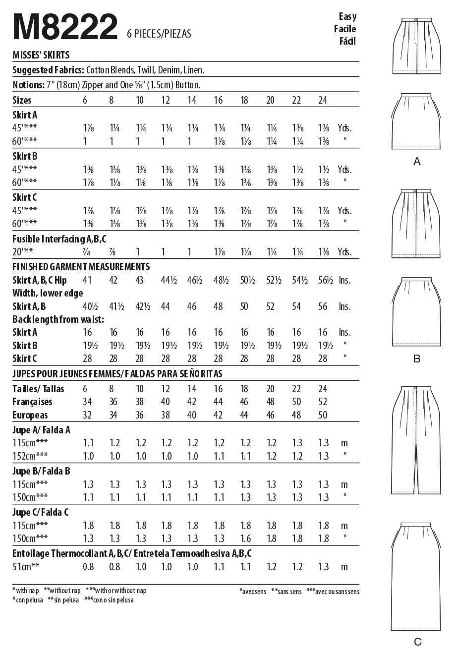 McCall's Pattern M8223 Misses Pants
