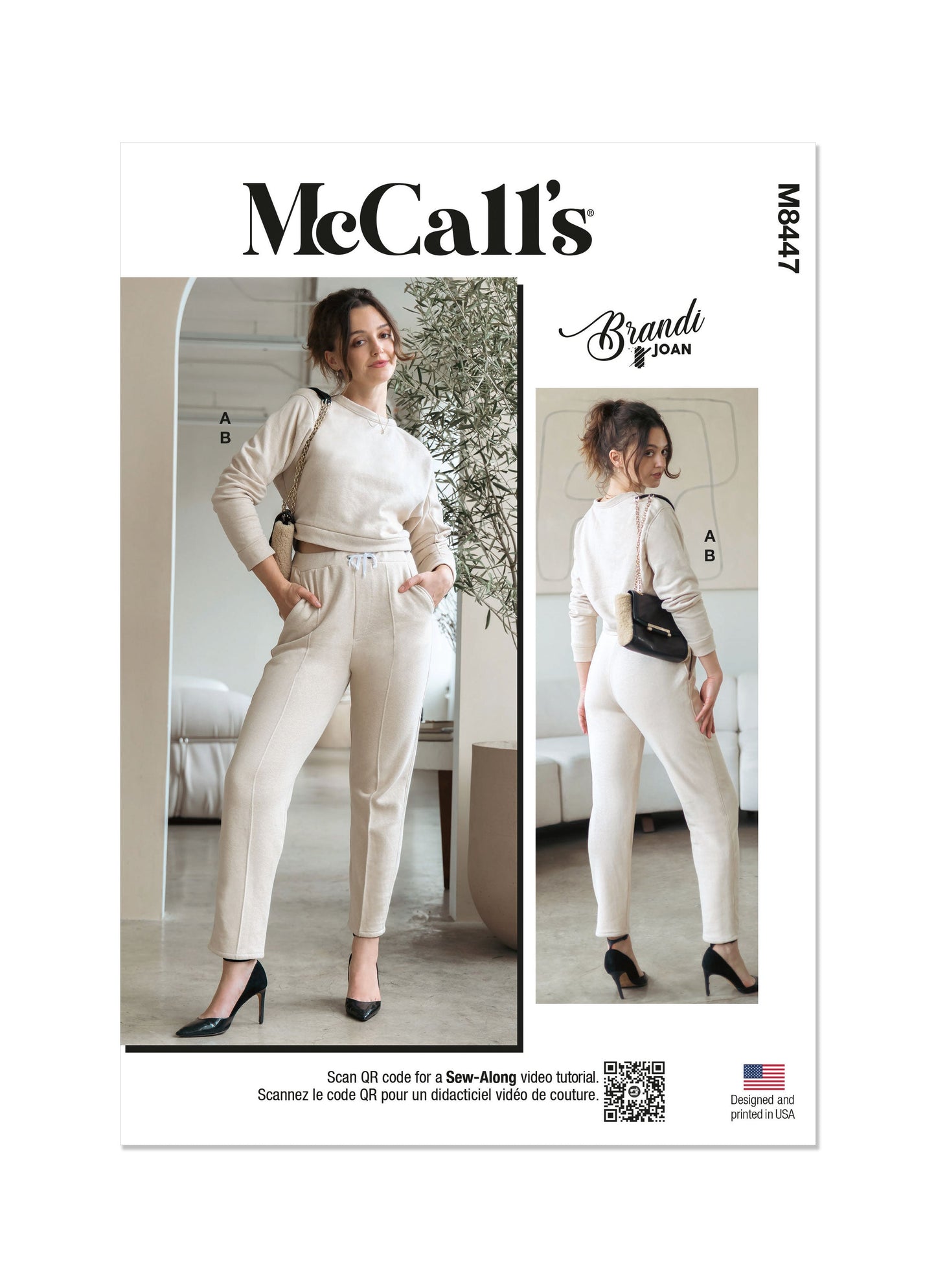 McCall's Pattern M8447 Misses' Knit Top and Pants