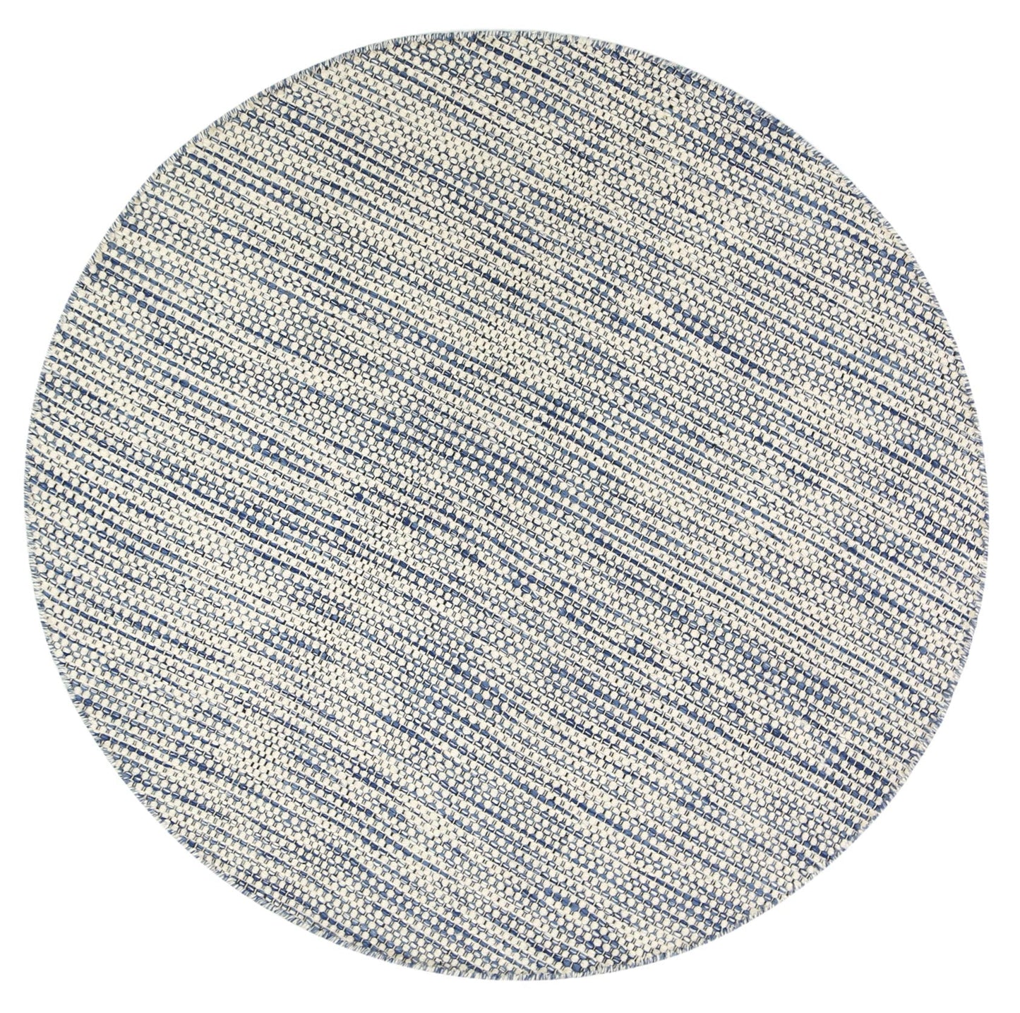 Skandi Lagertha Blue Round Wool Rug