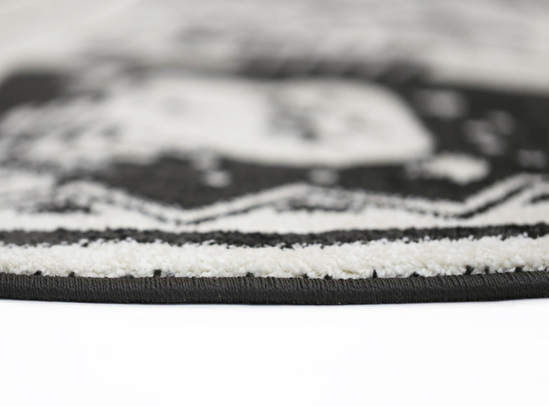 Petit Camping Adventures Black and White Kid Rug