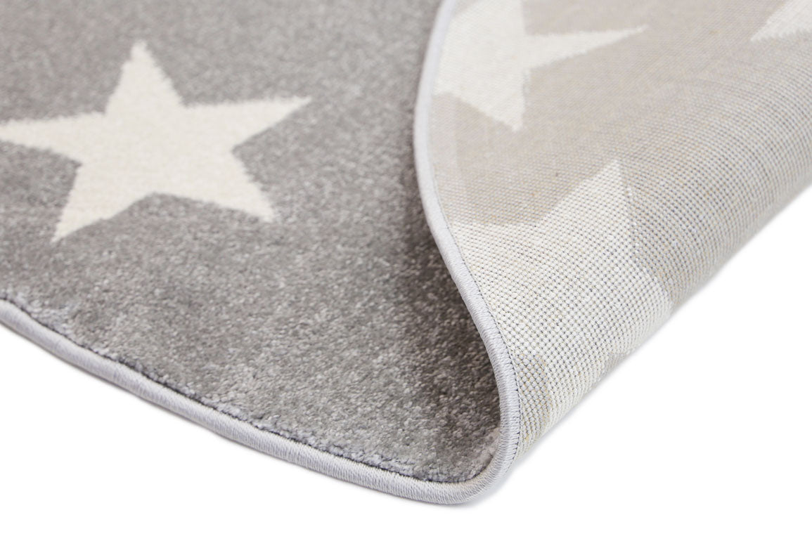 Petit Stars Charcoal and White Kids Rug