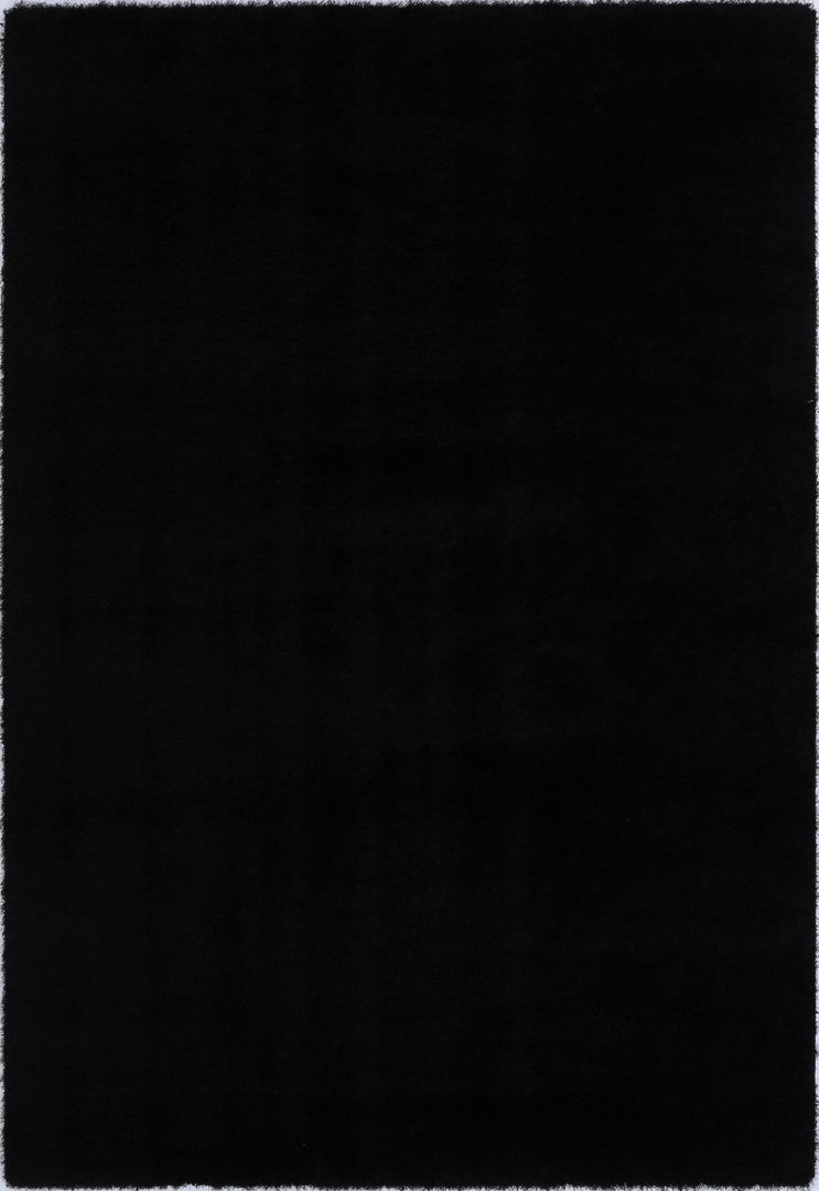 Brendon Black Shaggy Rug