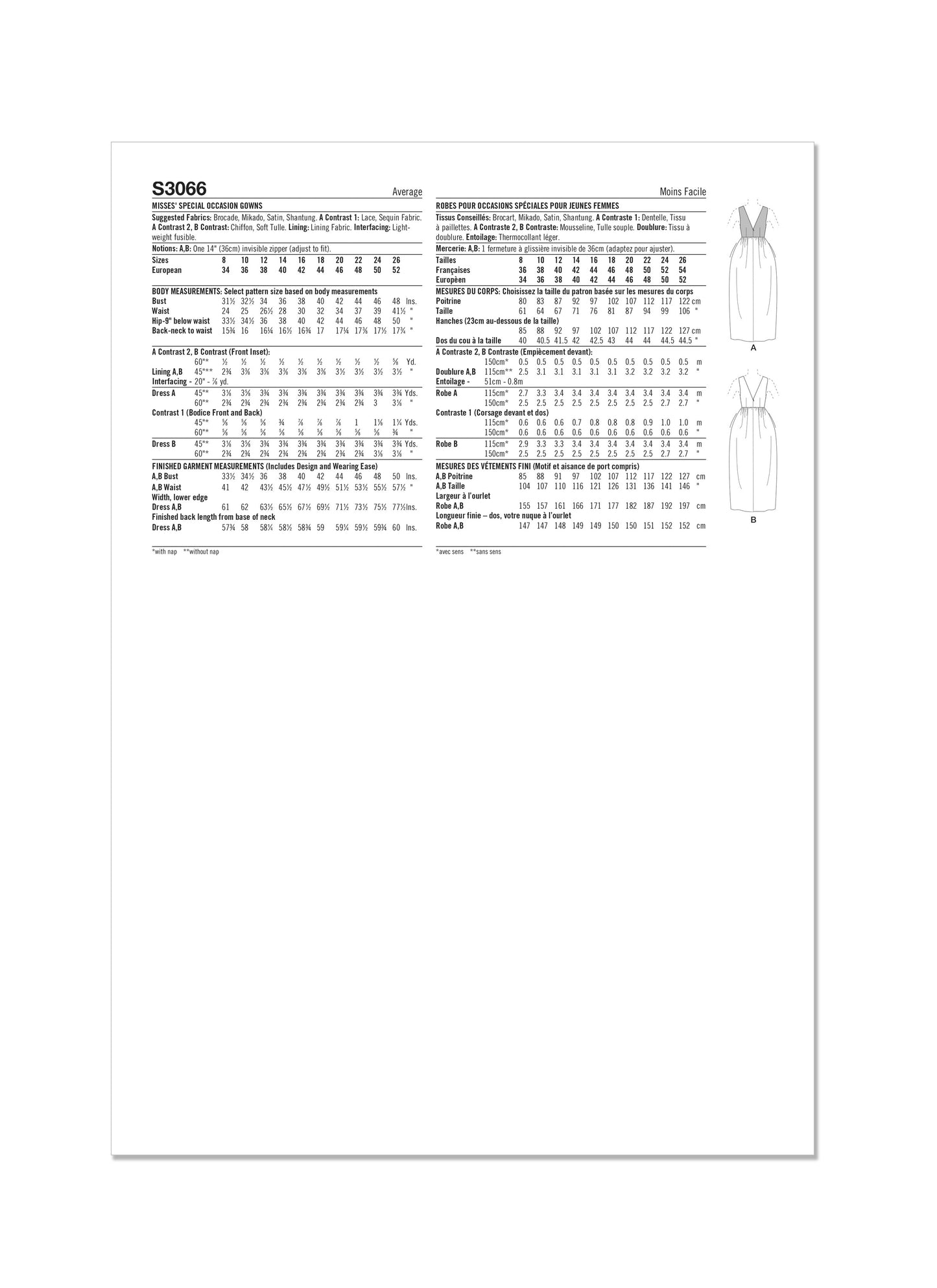 Simplicity Pattern S3066 Misses' Dress