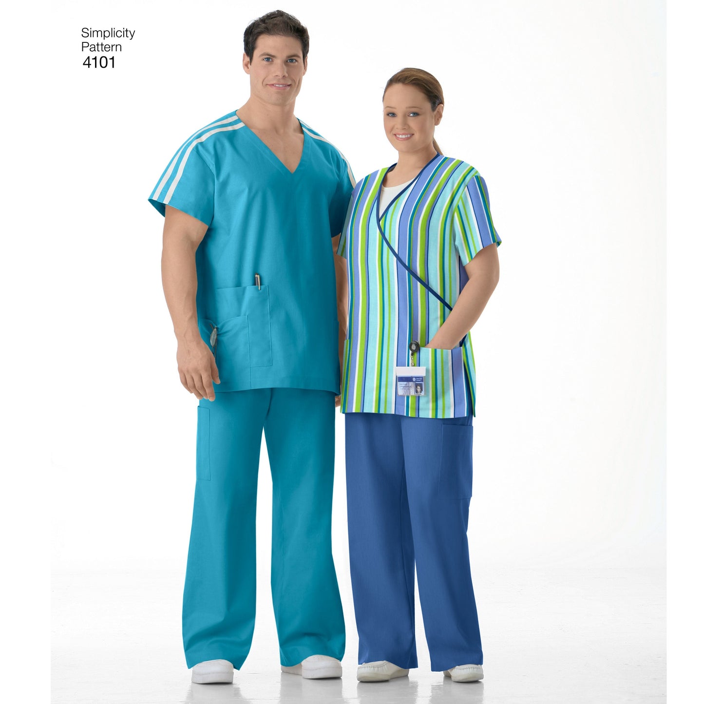 Simplicity Pattern 4101 Women's & Men's Plus Size Scrubs