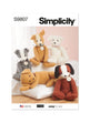 Simplicity Pattern 9807 Poseable Plush Animals