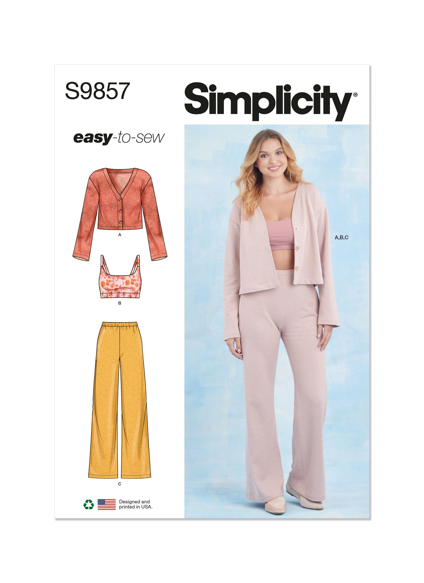 Simplicity Pattern 9857 Misses' Sleepwear