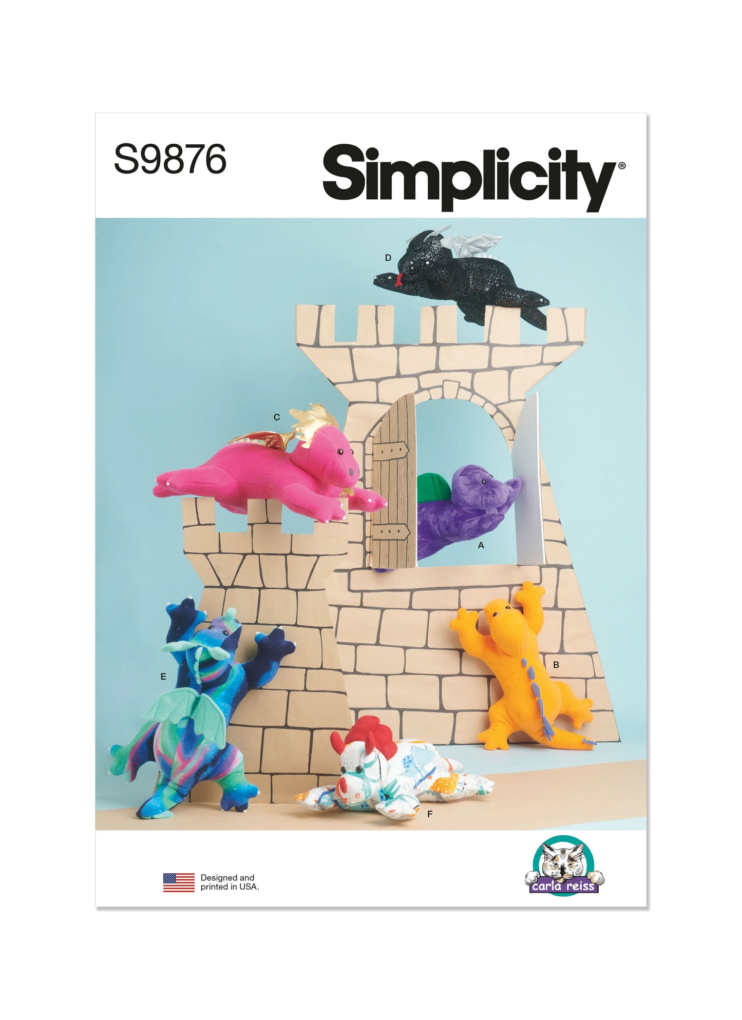 Simplicity Pattern S9876 Plush Dinosaurs and Dragons