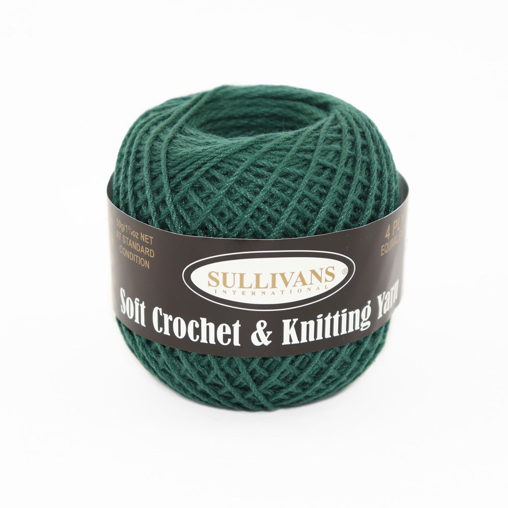Sullivans Soft 4ply Crochet and Knitting Yarn, 50g Rayon Yarn