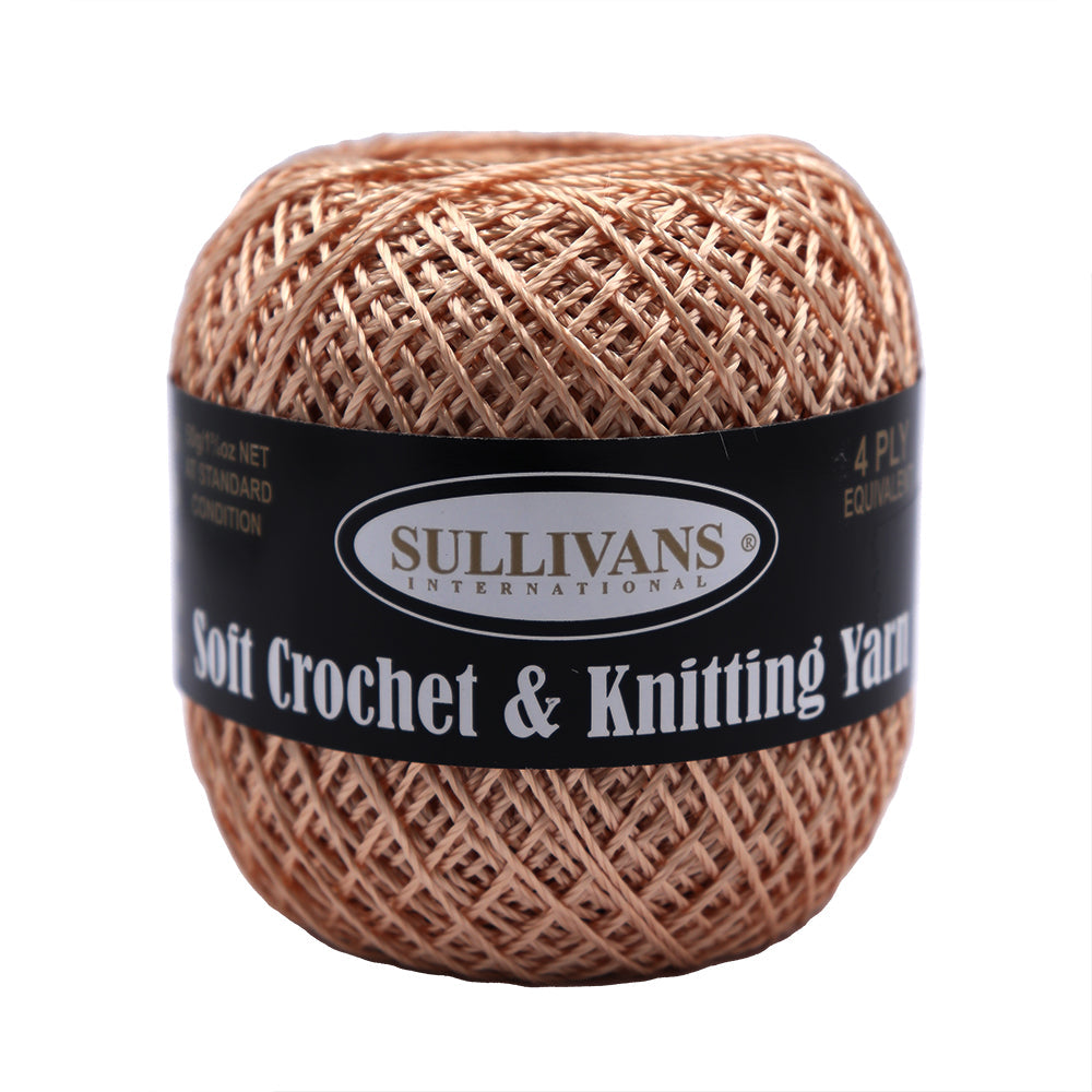 Sullivans Soft 4ply Crochet and Knitting Yarn, 50g Rayon Yarn