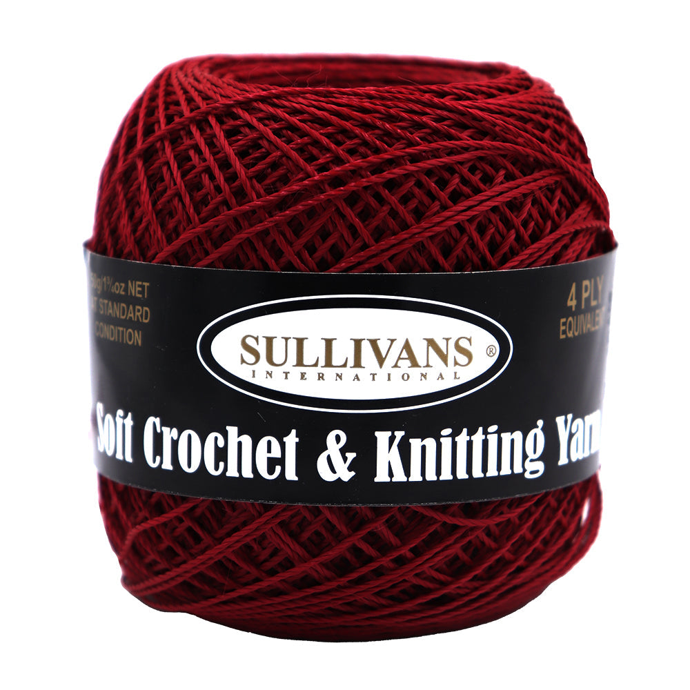 Sullivans Soft 4ply Crochet and Knitting Yarn, 50g Rayon Yarn