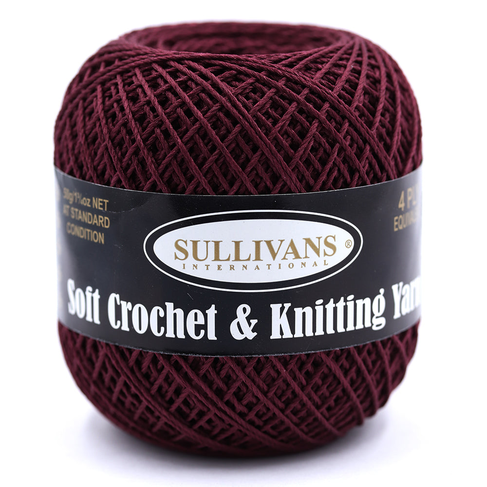Sullivans Soft 4ply Crochet and Knitting Yarn, 50g Rayon Yarn
