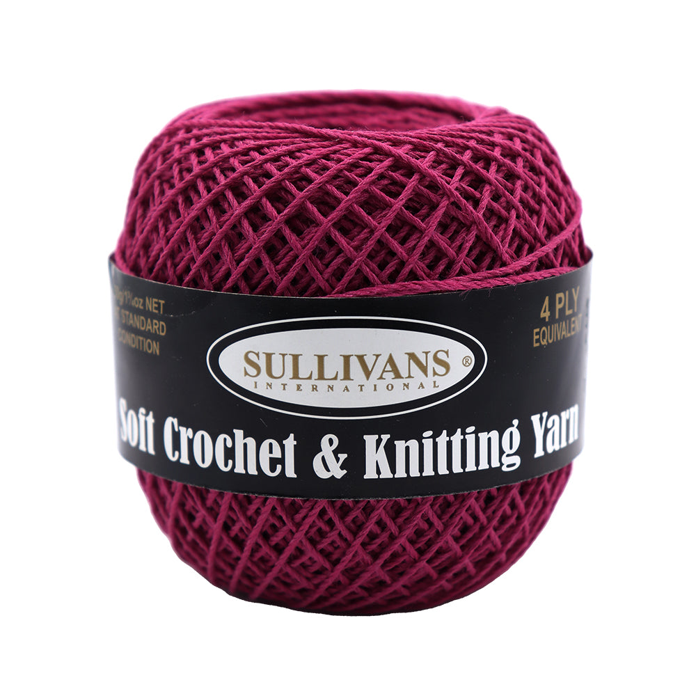 Sullivans Soft 4ply Crochet and Knitting Yarn, 50g Rayon Yarn