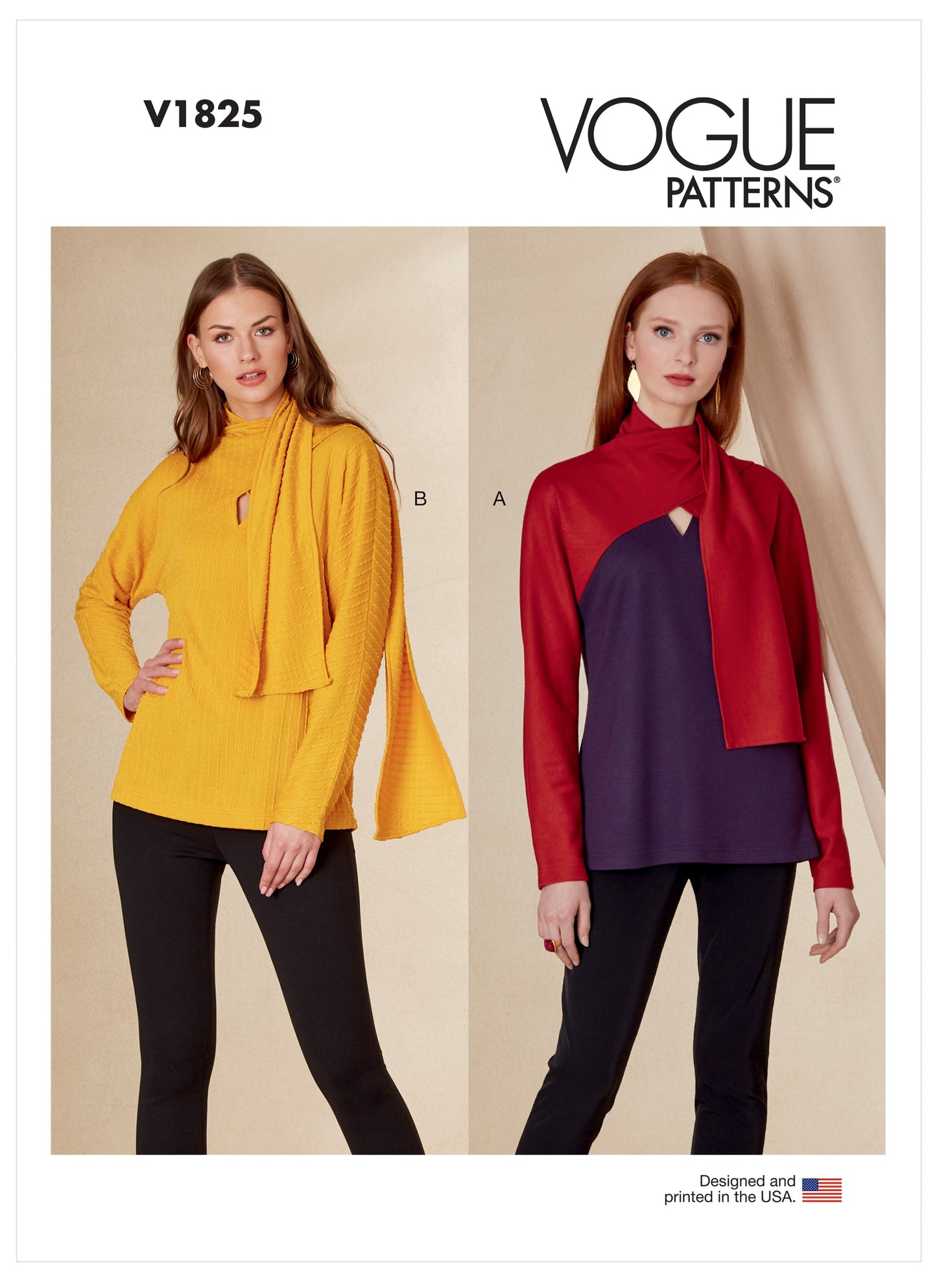 Voguepattern V1825 Misses' and Misses' Petite Top