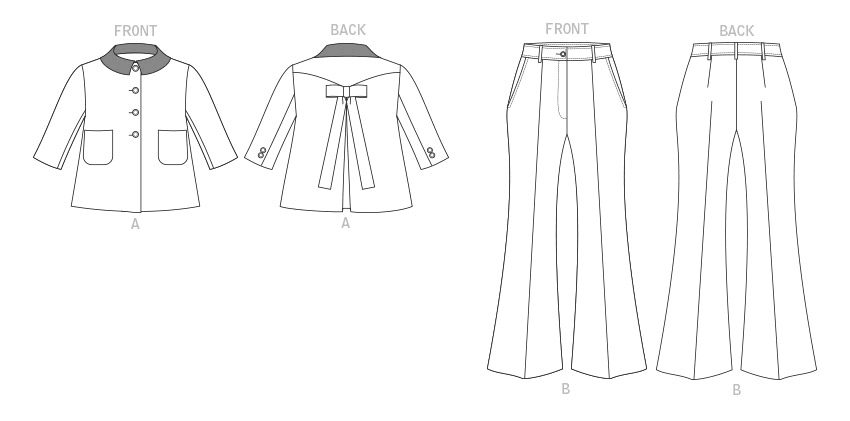 Voguepattern V1831 Misses' and Misses' Petite Jacket and Pants