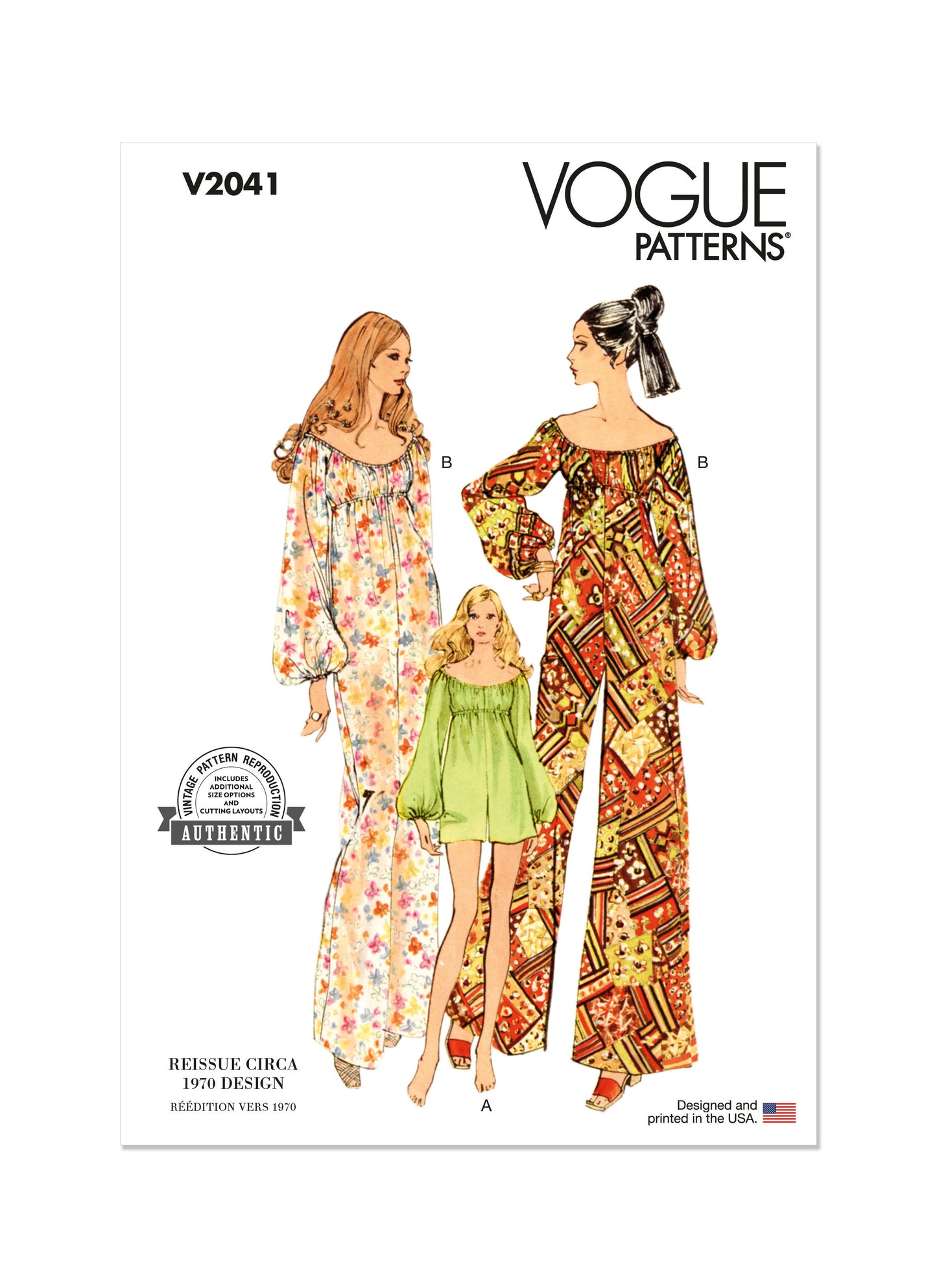 Vogue Pattern V2041 Misses' Jumpsuit in Two Lengths