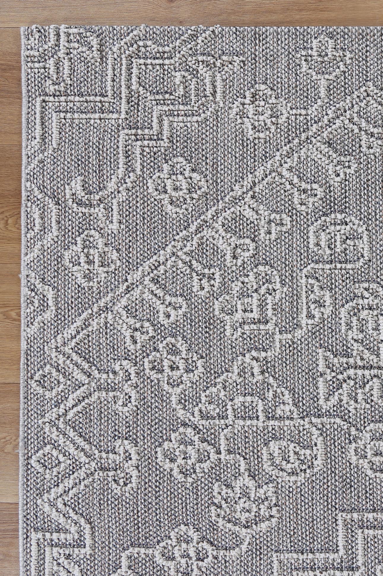 Liro Bule Ash Tribal Flatweave Rug