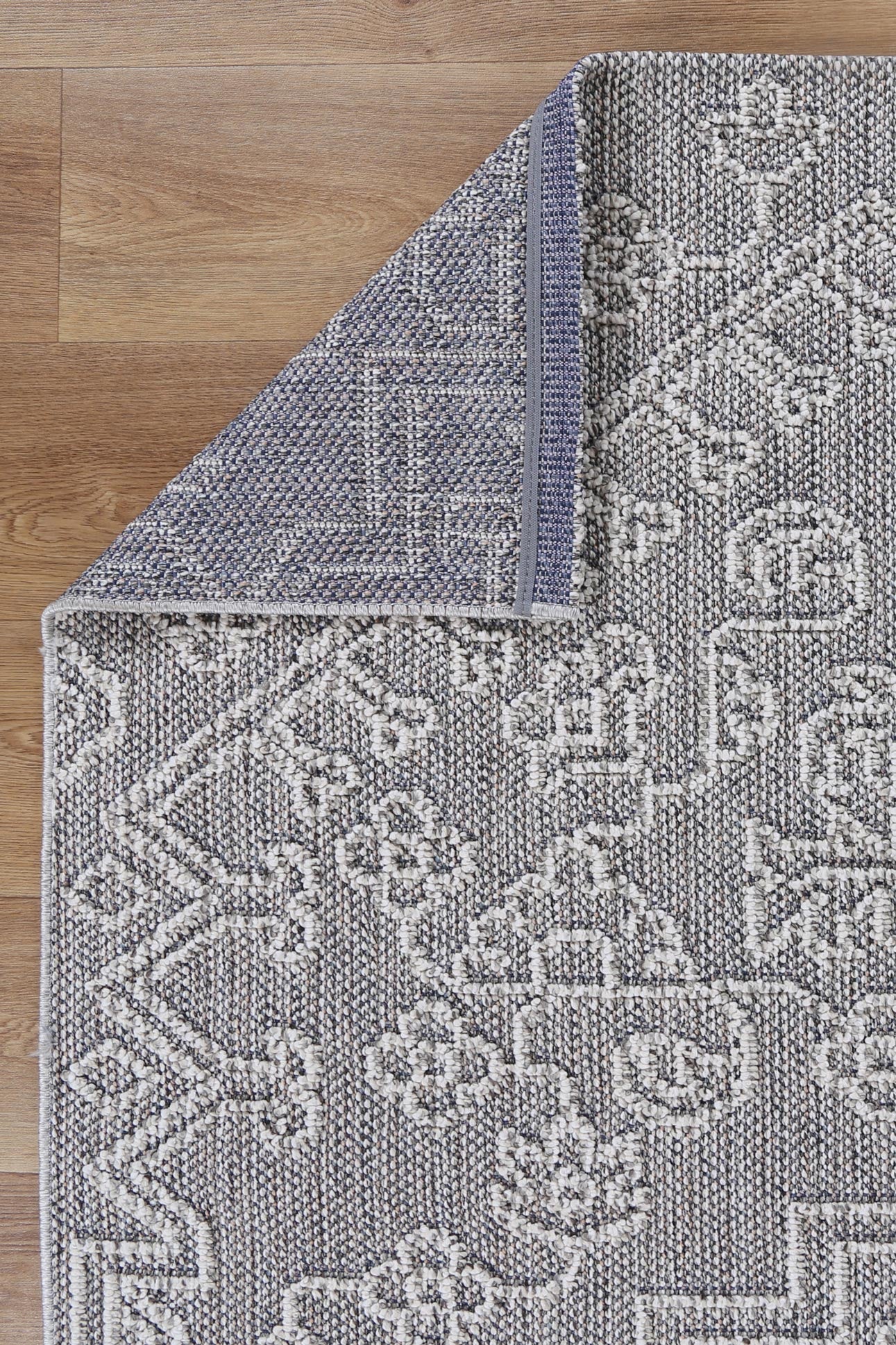 Liro Bule Ash Tribal Flatweave Rug