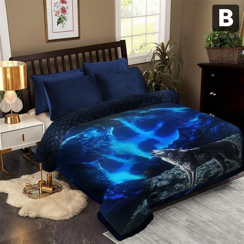 Formr Luxury Mink Blanket, Wolf- 2mx2.3m