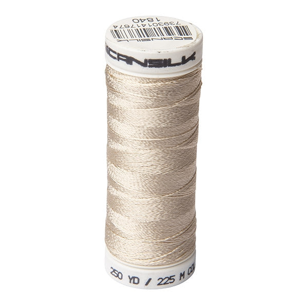 Scansilk 40 Embroidery Thread 225m, 1840 Cream