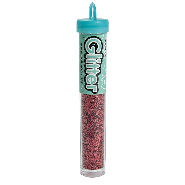 Sullivans Medium Glitter, Red- 18g