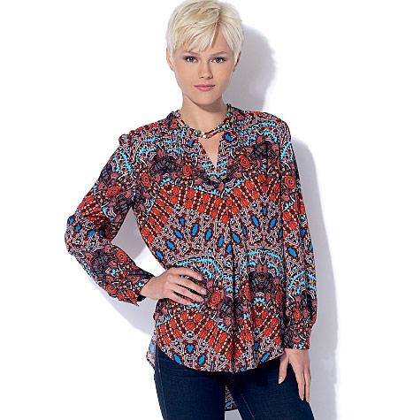 McCall's Pattern M7324 Misses' Half Placket Tops and Tunic
