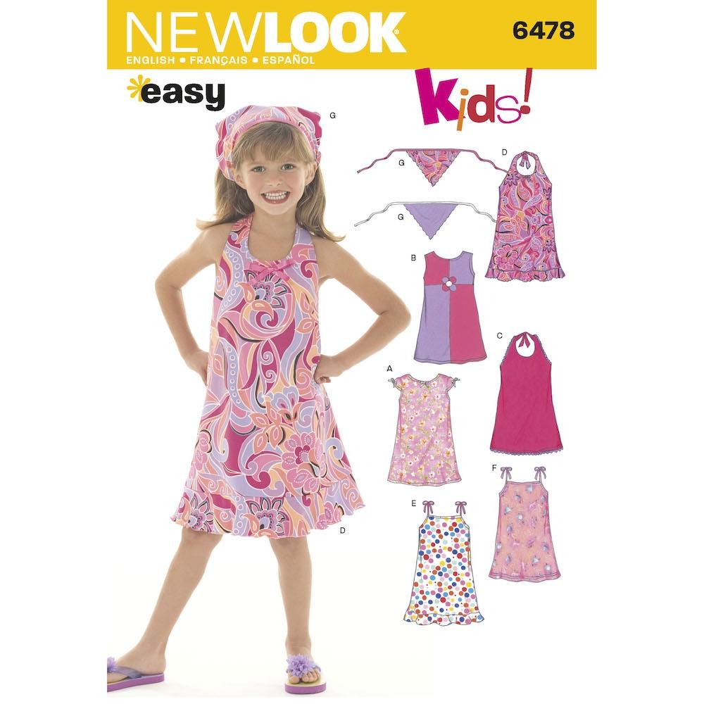 Newlook Pattern 6478 Child Dresses