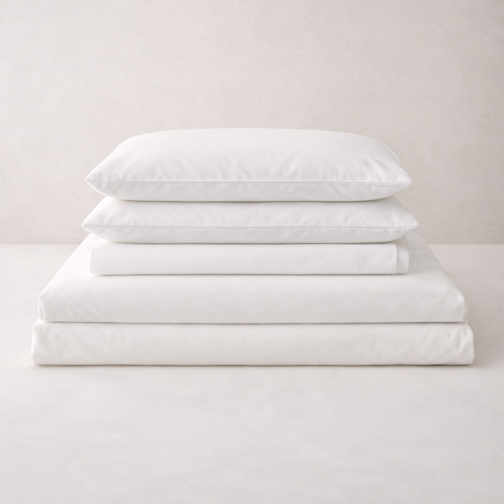Athena Microfibre Bed Sheet Set - White | Super Soft & Easy Care