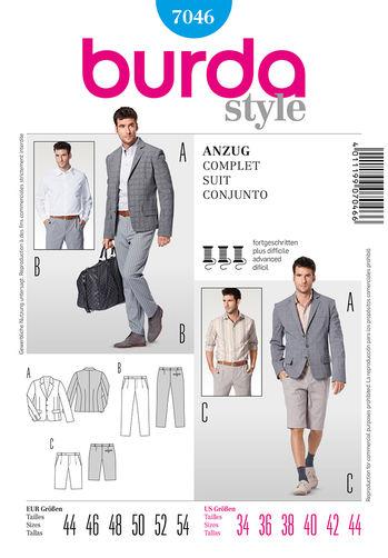 Burda Pattern 7046 Men's Suit