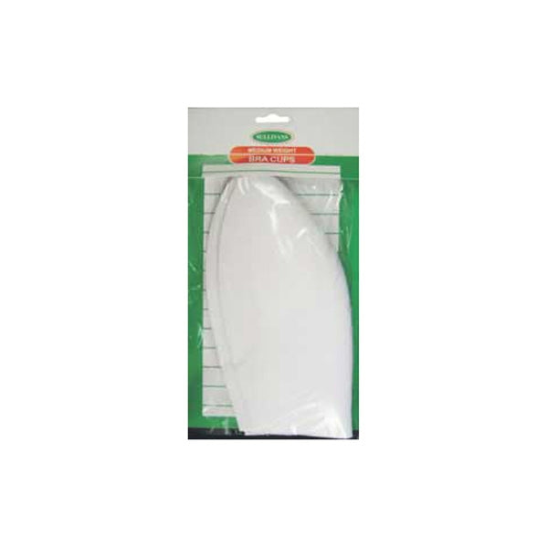 Sullivans Bra Cups Medium Weight, White- 12