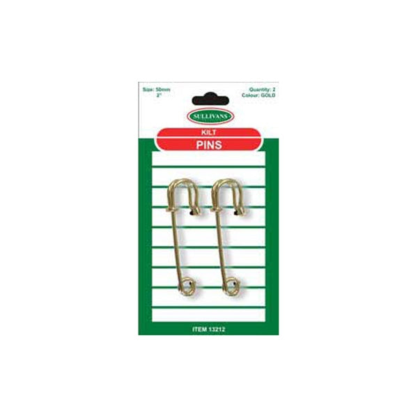 Sullivans Kilt Pins, Gold- 50mm