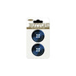 Sullivans Plastic Button, Blue / Black- 25 mm
