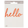 Simplicity Appliques, Embroidered Hello