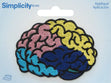 Simplicity Iron On Applique, Brain Multicolour