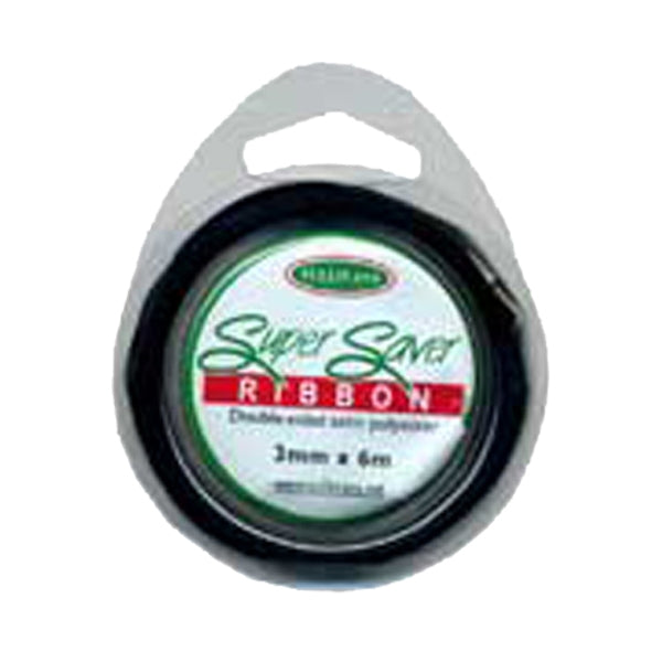 Sullivans Ribbon Satin, Black- 3mm