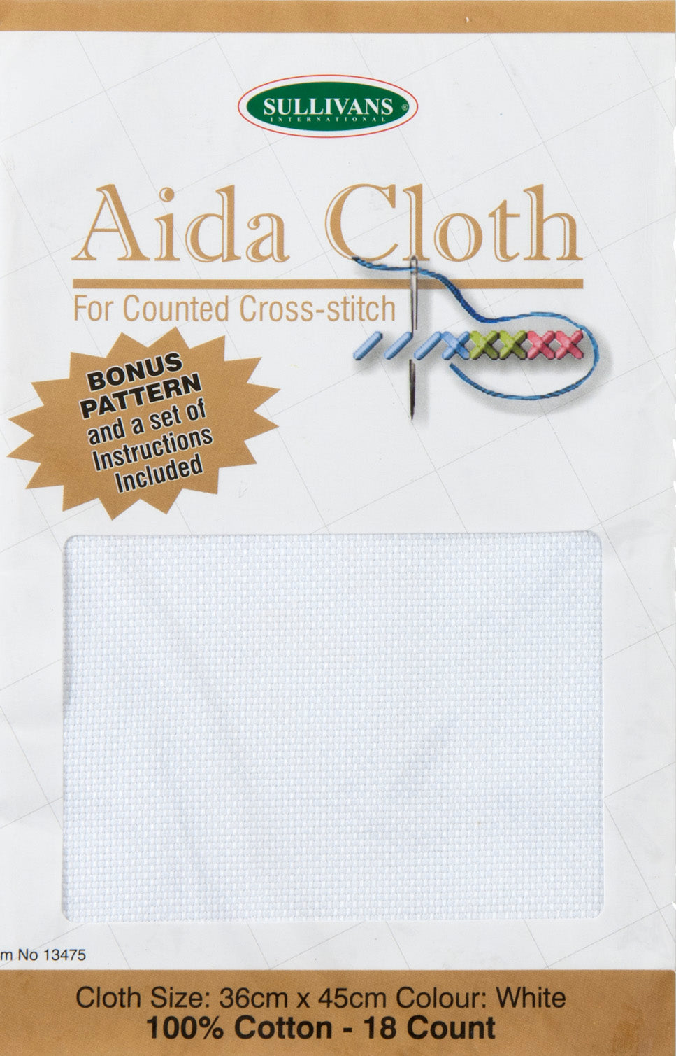 Aida Cloth 18 Count, White - 36 x 45 cm – Lincraft