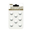 Plastic Sewing/Craft Buttons, Frost White- 10mm