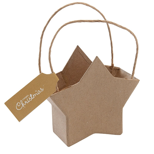 Christmas Paper Mache DIY, Star Bag Ornament