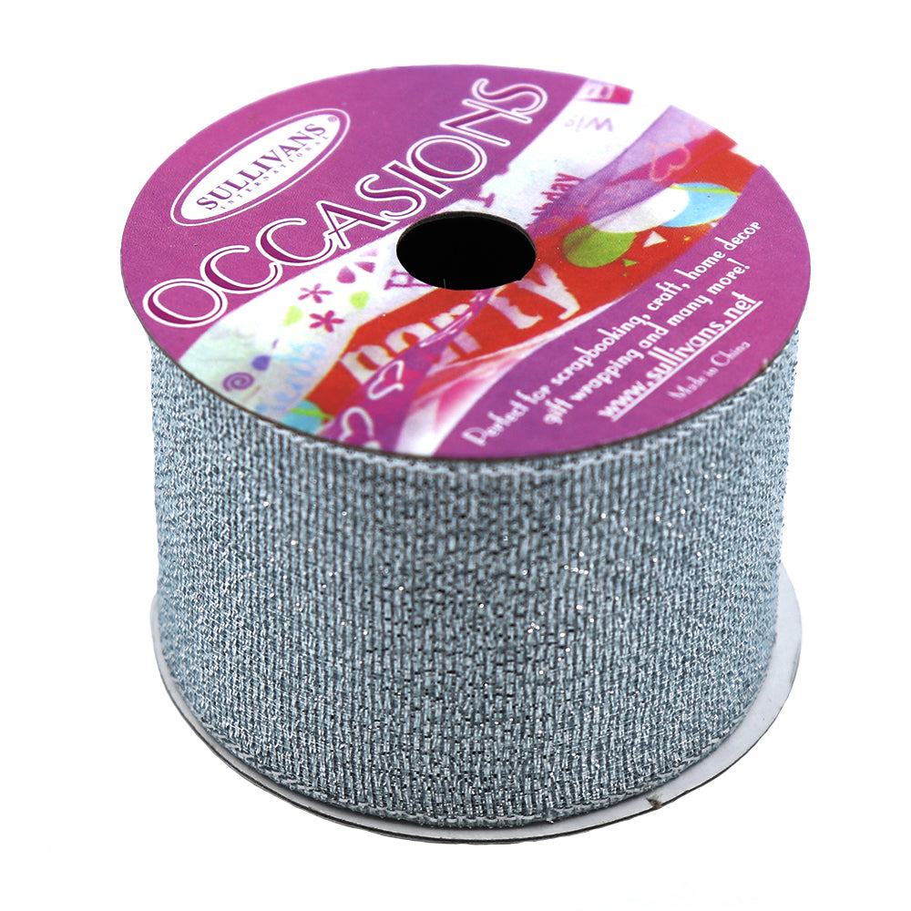 Sullivans Ribbon Organza with Satin Edge, White- 38mm