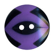 Sullivans Plastic Button 2 Hole, Lilac / Black- 25 mm