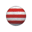 Sullivans Fabric Covered Button, Red / White Stripe- 12 mm